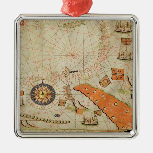 Egypten och det röda havet julgransprydnad metall (Framsidan)