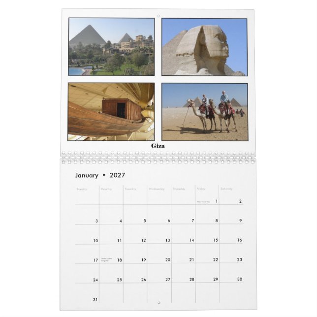 Egypten och Jordanien Kalender (Jan 2027)