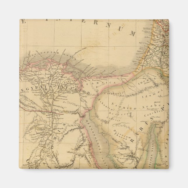 Egypten, Palestina och Arabien Karta Magnet (Framsidan)