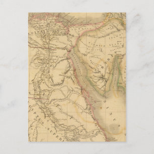 Egypten, Palestina och Arabienkarta Vykort