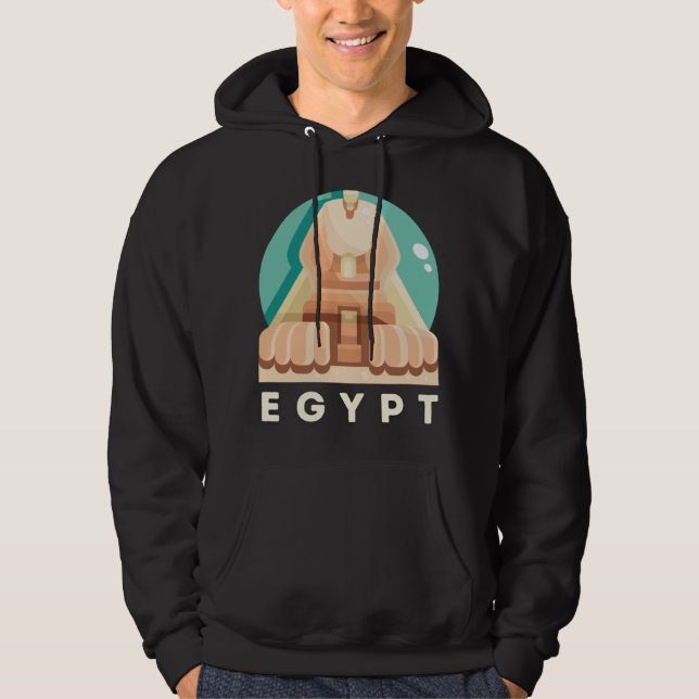 Egypten Pharaoh Sphinx-skjorta Hoodie (Framsida)