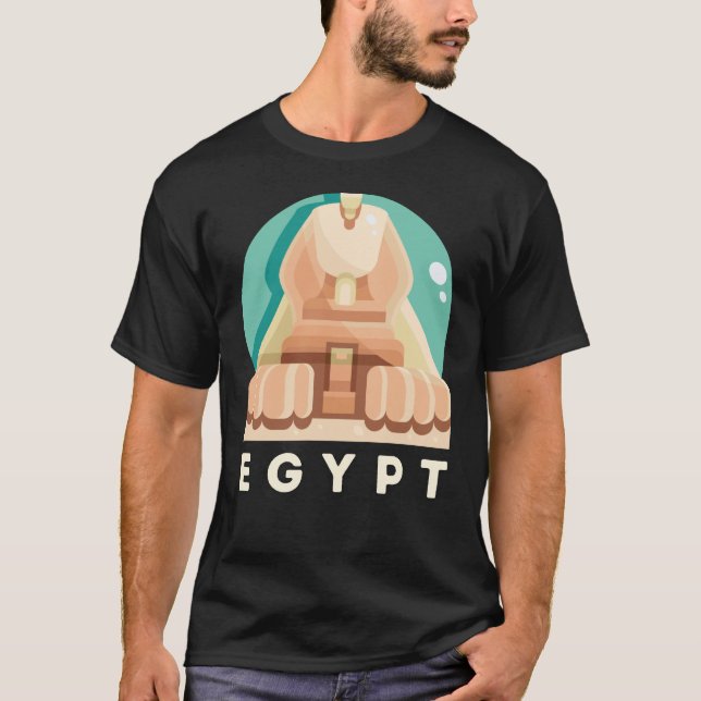 Egypten Pharaoh Sphinx-skjorta T Shirt (Framsida)