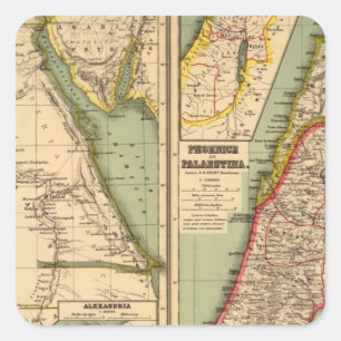 Egypten, Phoenicia och Palestina Fyrkantigt Klistermärke