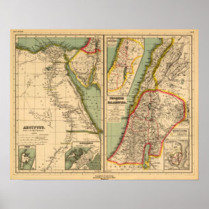 Egypten, Phoenicia och Palestina Poster