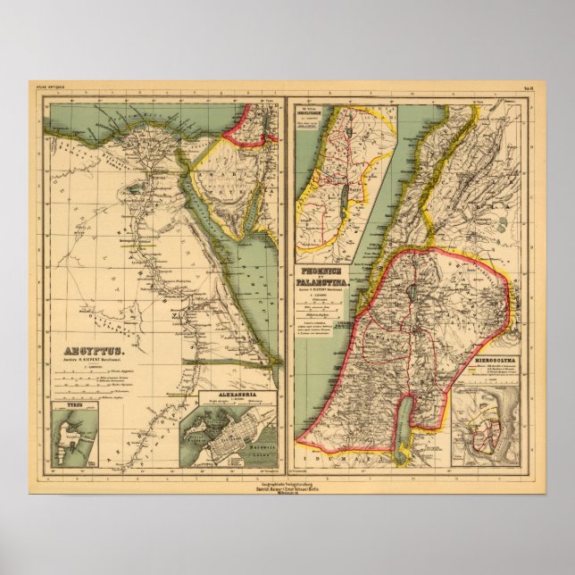 Egypten, Phoenicia och Palestina Poster (Framsidan)