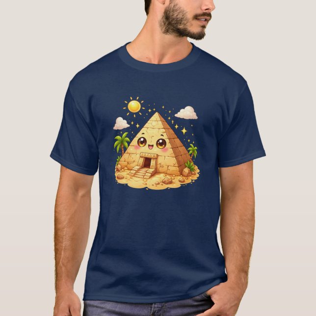 Egypten Pyramid Kawaii T-Shirt (Framsida)