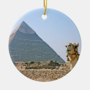 Egypten: Pyramid och Camel Julgransprydnad Keramik