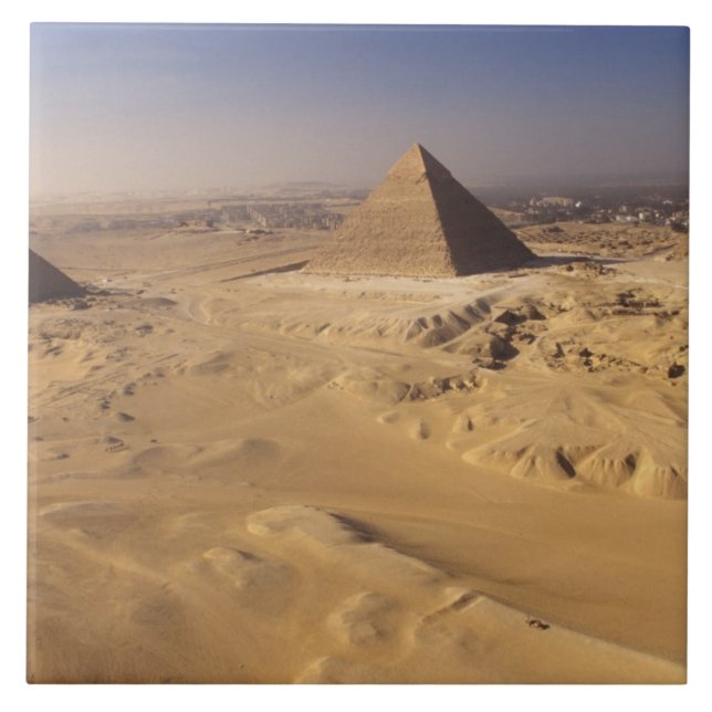 Egypten, pyramiderna vid Giza, Khafre, Khufu, Menk Kakelplatta (Framsidan)