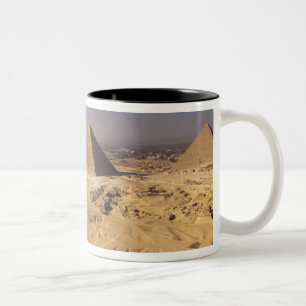 Egypten, pyramiderna vid Giza, Khafre, Khufu, Menk Två-Tonad Mugg