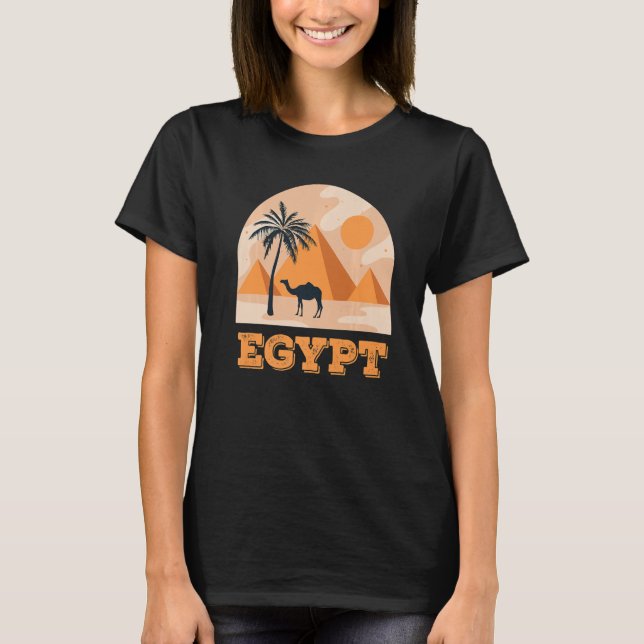 Egypten Pyramids Camel Desert Animal Camel T Shirt (Framsida)