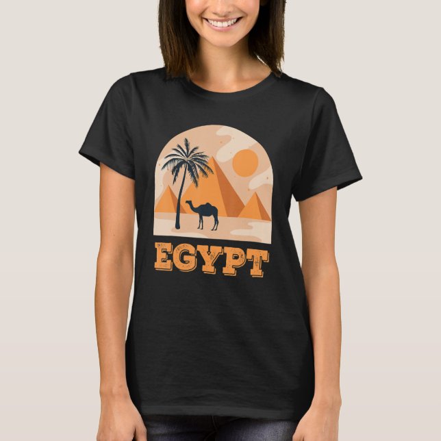 Egypten Pyramids Camel Desert Animal Camel T Shirt (Framsida)