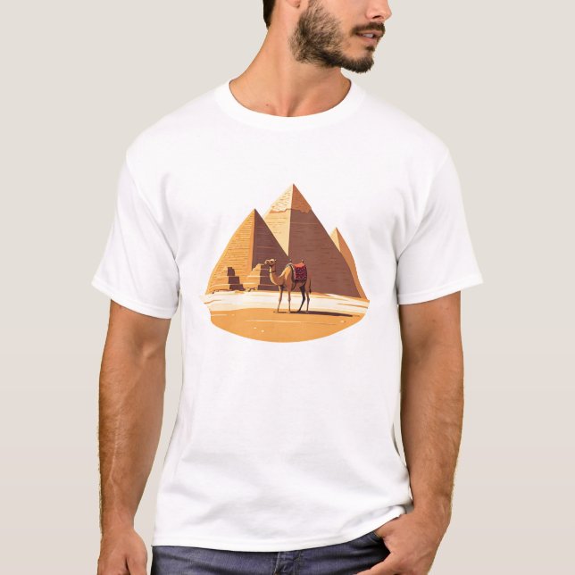 Egypten Pyramids Camel T-shirt (Framsida)