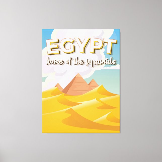 Egypten - Pyramids reseaffisch, hem Canvastryck (Framsida)