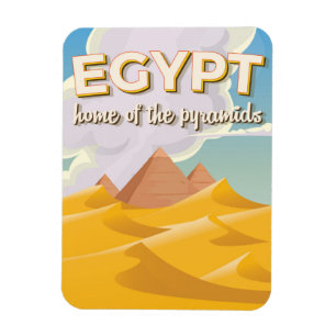Egypten - Pyramids reseaffisch, hem Magnet