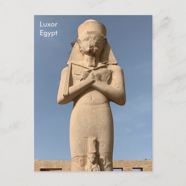 Egypten, Ramses II-staty i Karnak Temple, Luxor Vykort (Framsida)