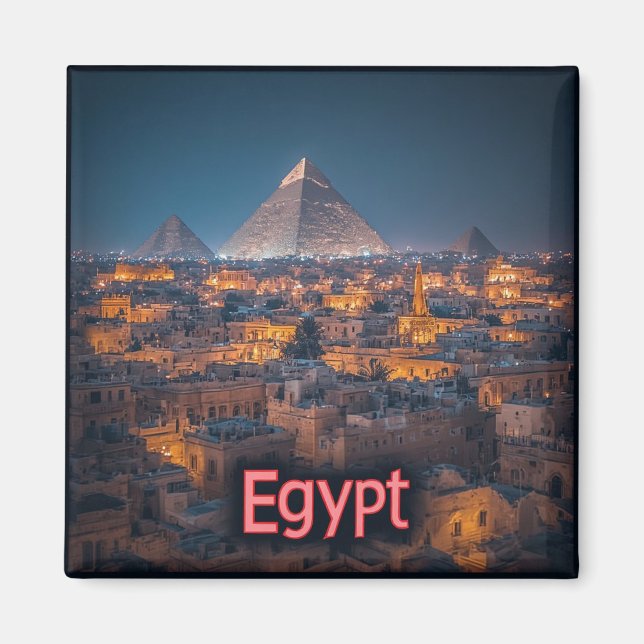 Egypten Resa Kulturpresent 🗺️ Magnet (Framsidan)