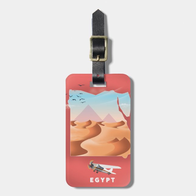 Egypten resaffisch bagagebricka (Vertikal Framsida)