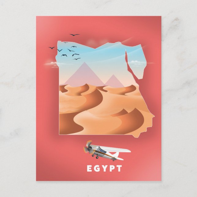 Egypten resaffisch vykort (Framsida)