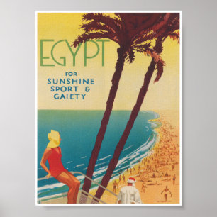 Egypten Retro Vintage resor Poster