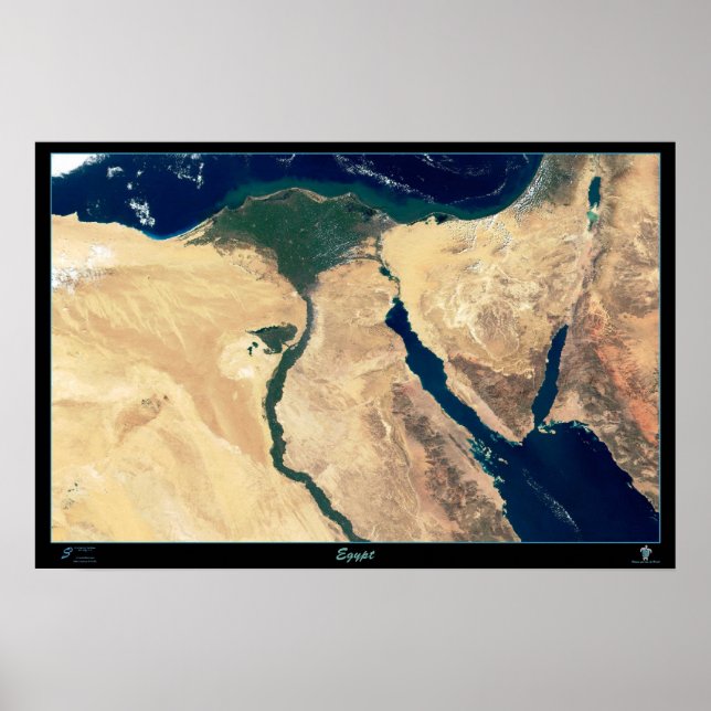 Egypten satellitposter karttryck från rymden poster (Framsidan)