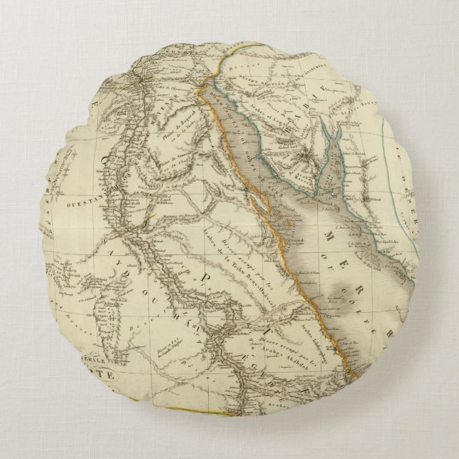 Egypten saudier Petree Rund Kudde (Framsidan)