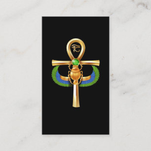Egypten Scarab Artifact Ankh Horus Öga Visitkort