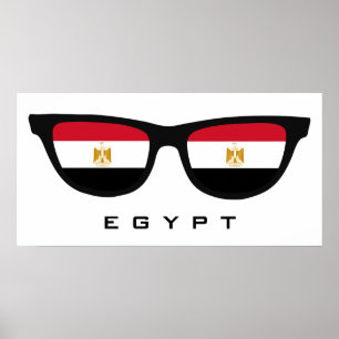 Egypten Shades anpassningsbar text och färg poster