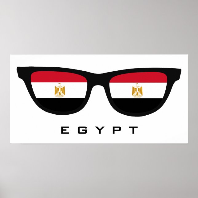 Egypten Shades anpassningsbar text och färg poster (Framsidan)