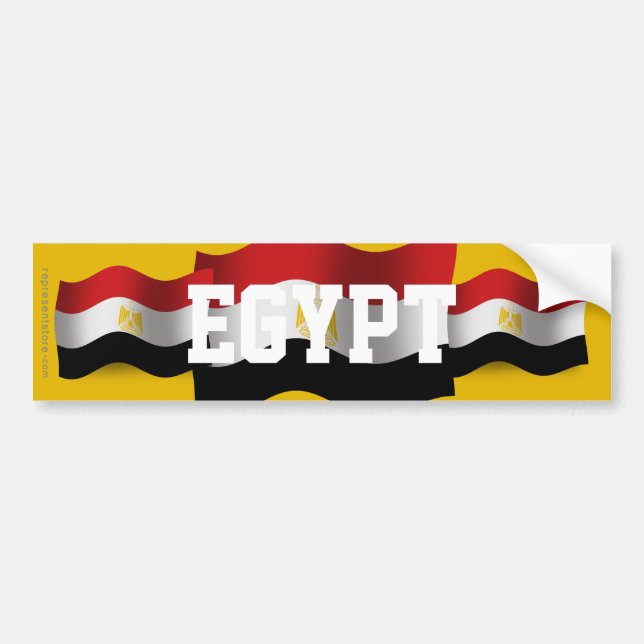 Egypten som vinkar flagga bildekal (Framsidan)