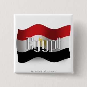 Egypten som vinkar flagga knapp