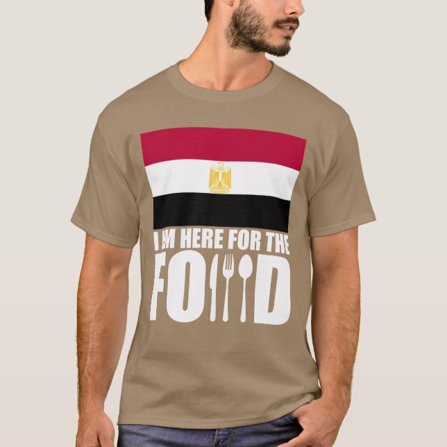 Egypten souvenir mat resor flicka t shirt (Framsida)