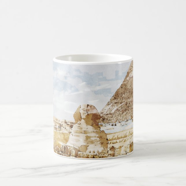 Egypten Sphinx Giza Pyramids Traveling Fine Art Kaffemugg (Center)