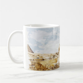Egypten Sphinx Giza Pyramids Traveling Fine Art Kaffemugg