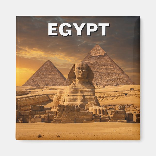Egypten Sphinx Pyramids of Giza Magnet (Framsidan)