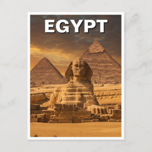 Egypten Sphinx Pyramids of Giza Vykort
