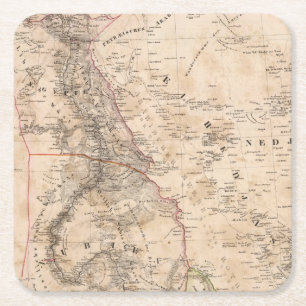 Egypten Sudan, afrika 2 Underlägg Papper Kvadrat