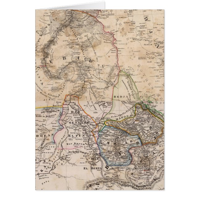 Egypten, Sudan, Afrika Hälsningskort (Framsidan)