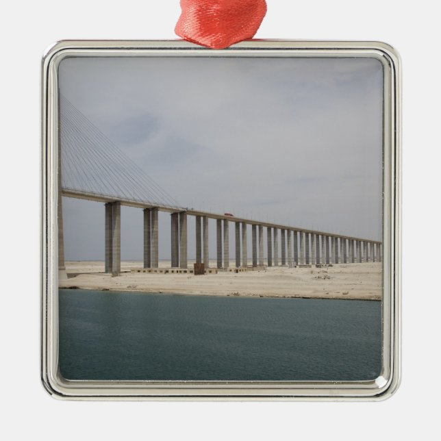 Egypten Suez Canal. Fredsbron alias Peace Julgransprydnad Metall (Framsidan)