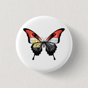 Egypten Swallowtail Butterfly Flagga Sticker Knapp