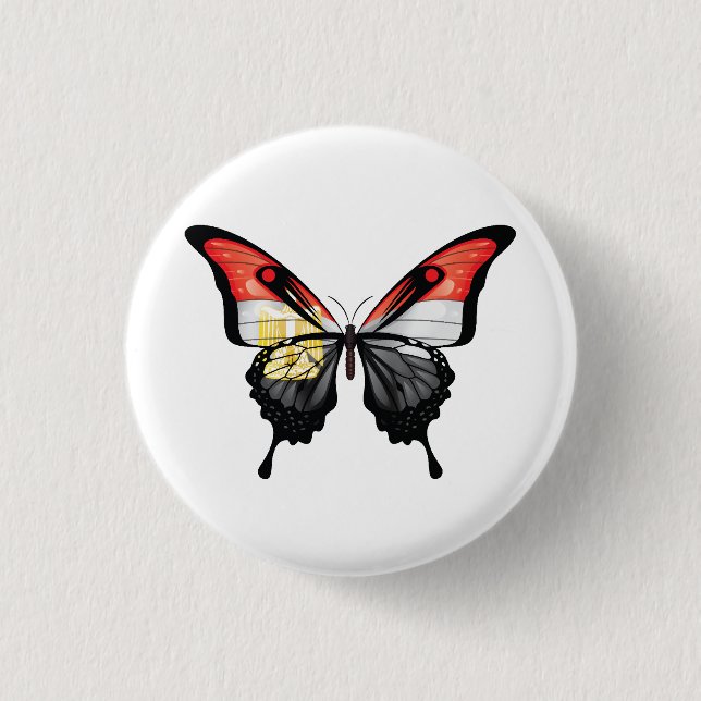 Egypten Swallowtail Butterfly Flagga Sticker Knapp (Framsida)