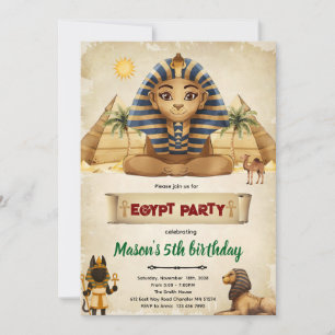 Egypten tema fest inbjudan