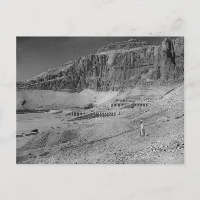Egypten. Temple of Deir El Bahre circa 1936 Vykort (Framsida)