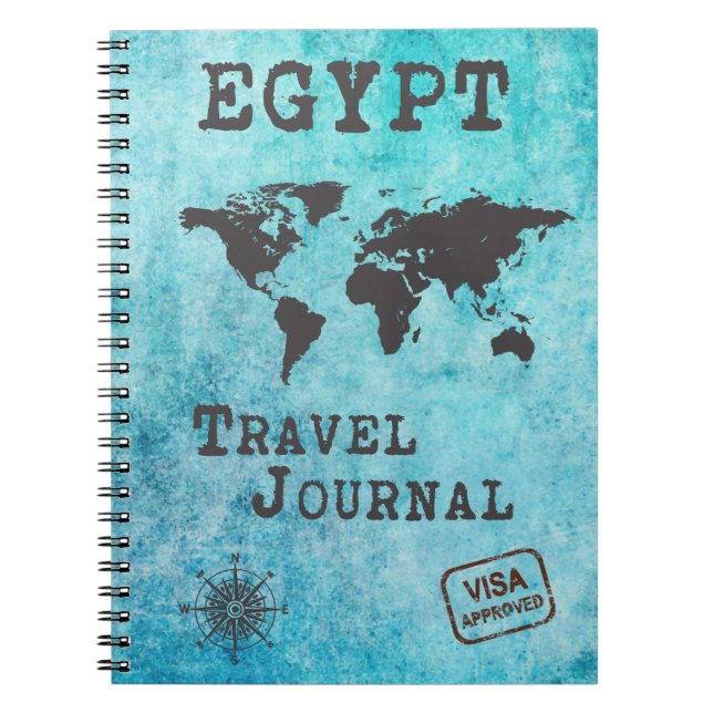 Egypten Travel Journal Vacation Resa Planner Anteckningsbok (Framsidan)