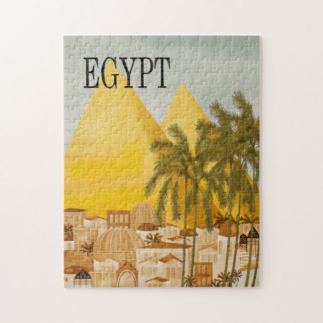 Egypten Travel Poster Jigszle Puzzle Pussel (Vertikal)