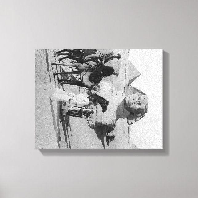 Egypten Turister som reser genom Nilen, Sphix Canvastryck (Framsida)