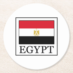 Egypten Underlägg Papper Rund