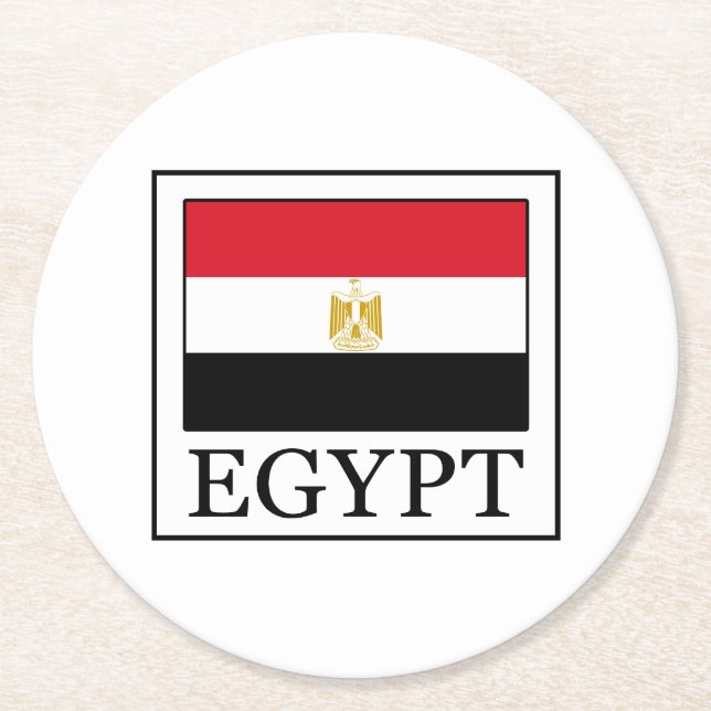 Egypten Underlägg Papper Rund (Framsidan)