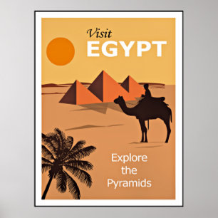 Egypten, utforska pyramiderna. poster