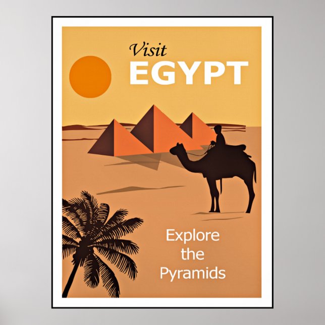 Egypten, utforska pyramiderna. poster (Framsidan)