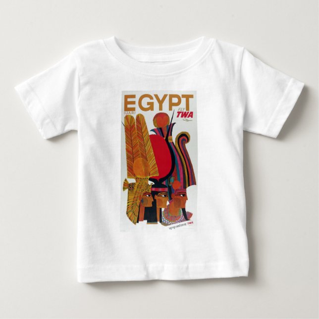 Egypten Vintage Luft Travel Ancisturism Turism Tee (Framsida)